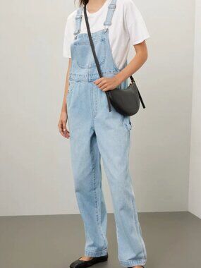 Madewell Oversized Carpenter Denim Overalls Light Blue Size M
